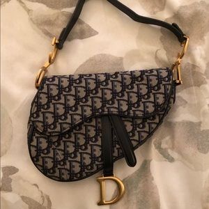 Christian Dior Black Trotter Saddle Handbag